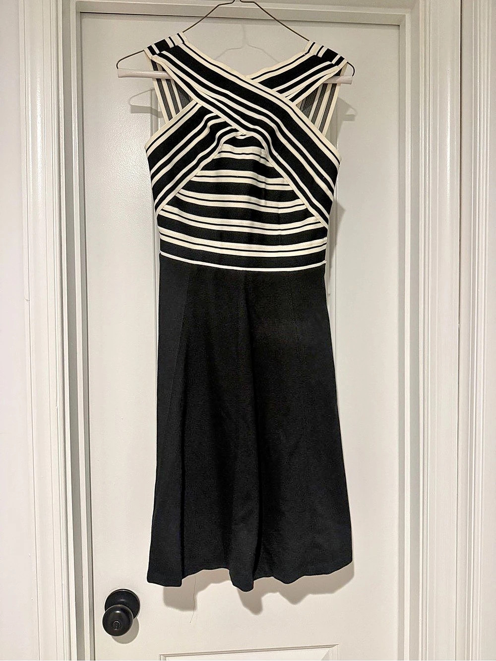 Anthropologie Maeve Dress Black & White Striped